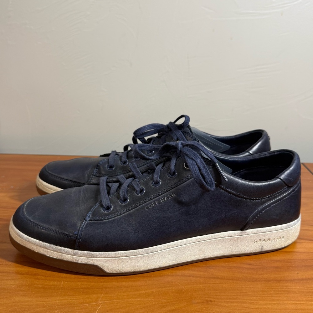 Cole Haan Grand Pro Spectator Sneakers Shoes Mens Navy Blue Leather C26434 Sz 12